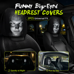 😆 Funny Cartoon Car Headrest Covers – 2PCS Universal Fit 🚗