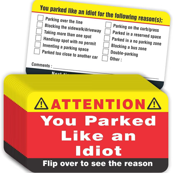 You Parked Like an Id10t Cards