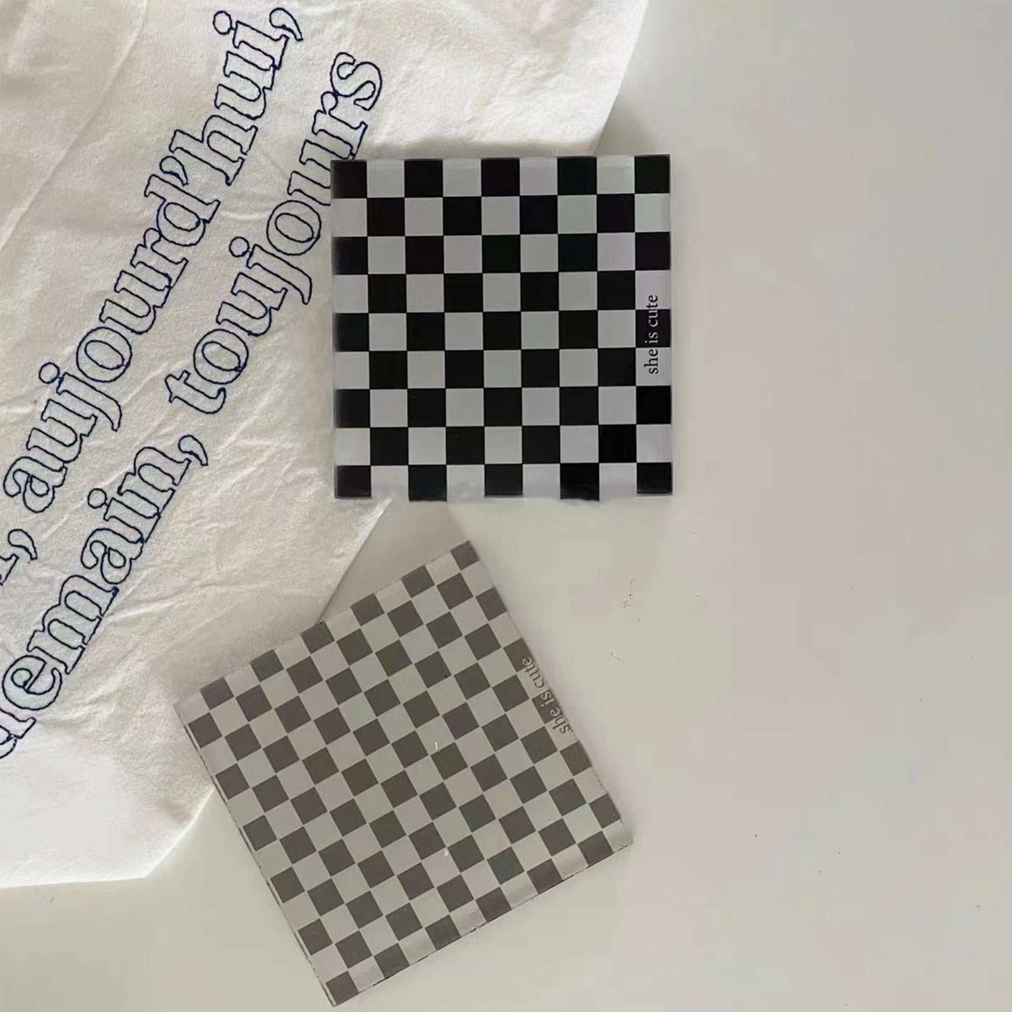 Checkerboard Acrylic Coasters