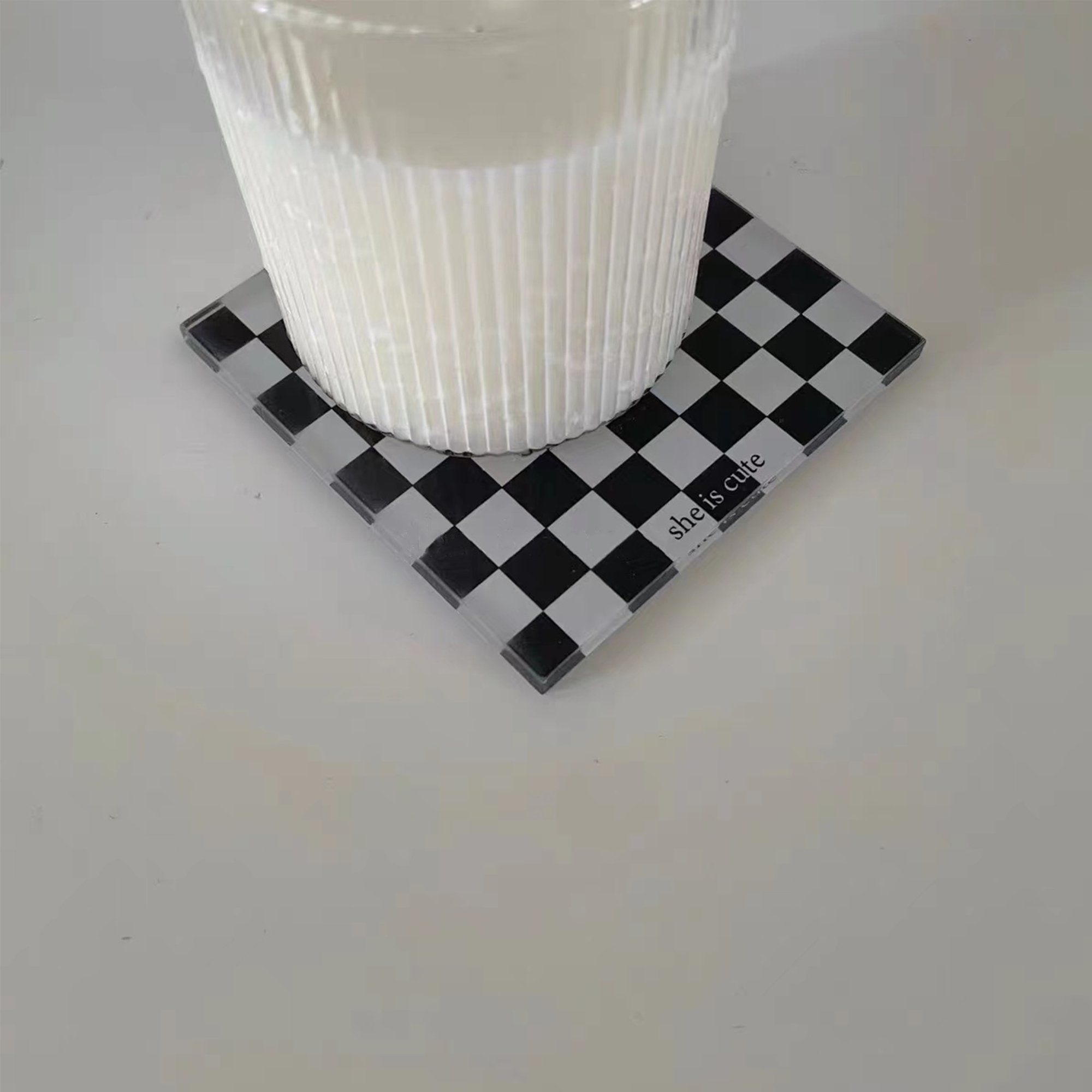 Checkerboard Acrylic Coasters