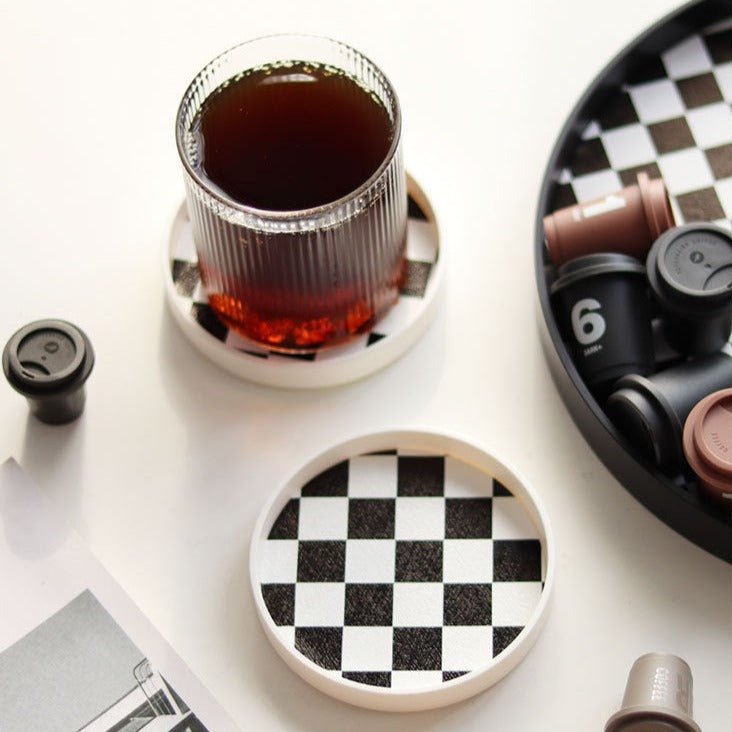 Checkerboard Cup Tray