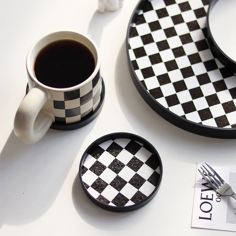 Checkerboard Cup Tray