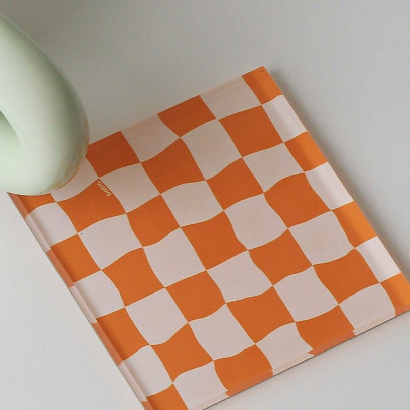 Checkerboard Fun Acrylic Coaster