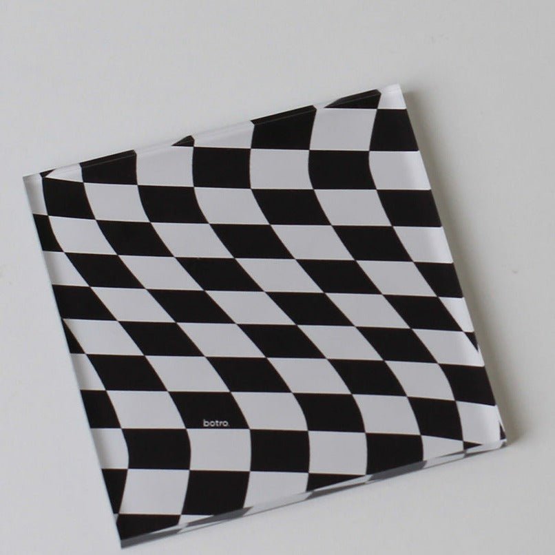 Checkerboard Fun Acrylic Coaster