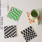 Checkerboard Fun Acrylic Coaster