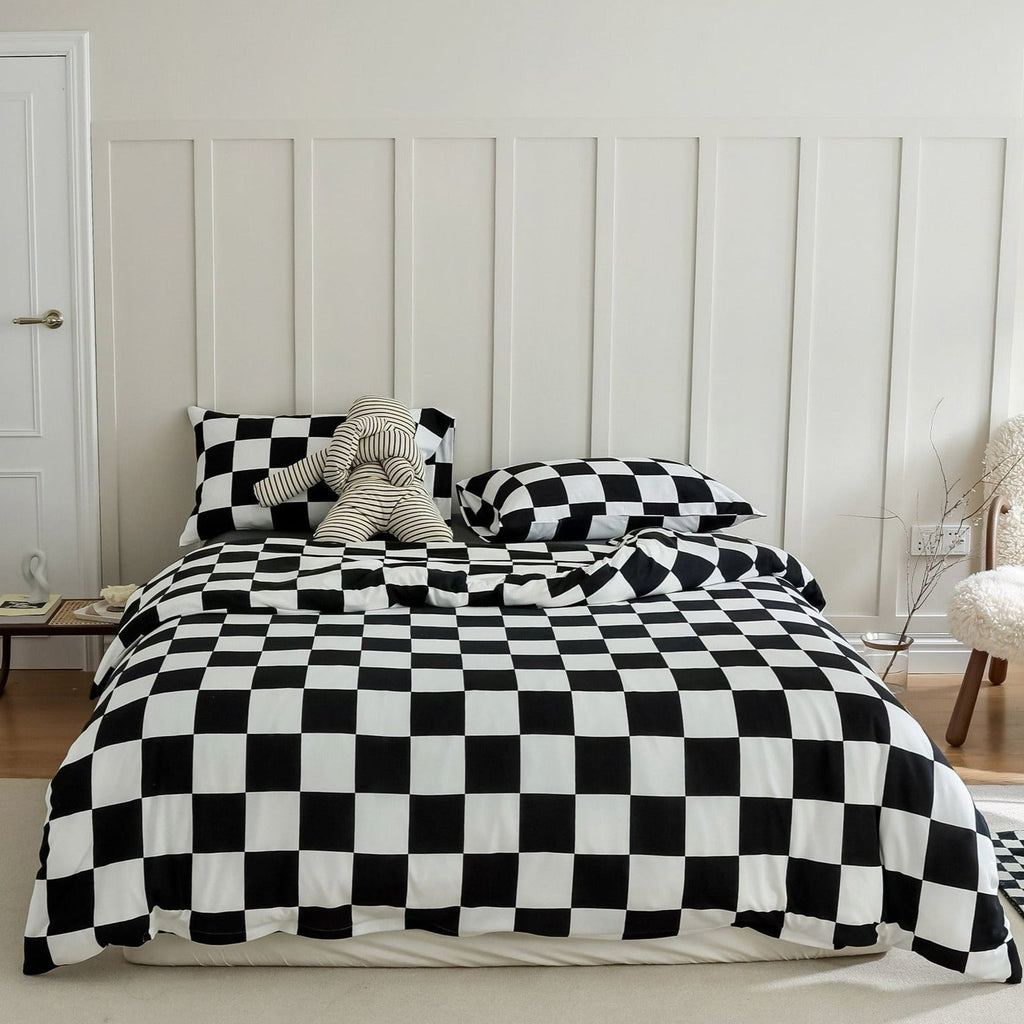 Checkerboard Plus Jersey Cotton Lightweight Bed Sheet