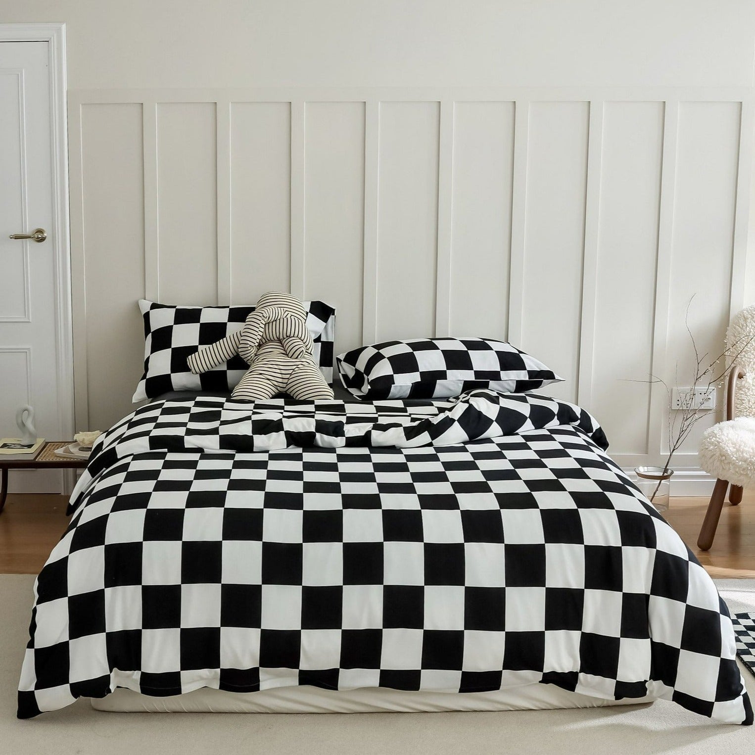 Checkerboard Plus Jersey Cotton Lightweight Bed Sheet