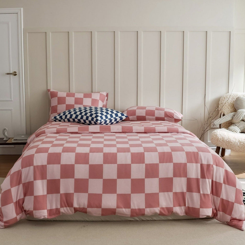 Checkerboard Plus Jersey Cotton Lightweight Bed Sheet