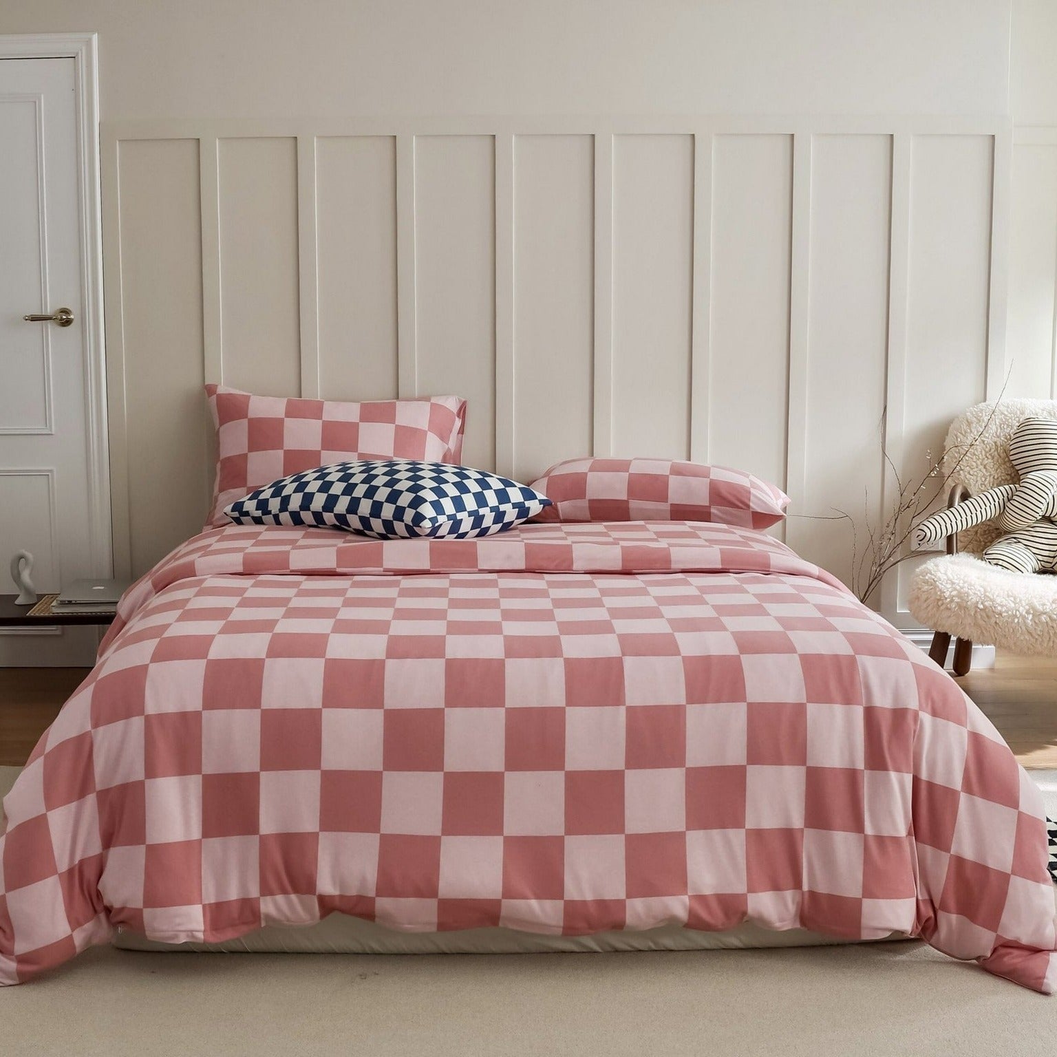 Checkerboard Plus Jersey Cotton Lightweight Bed Sheet