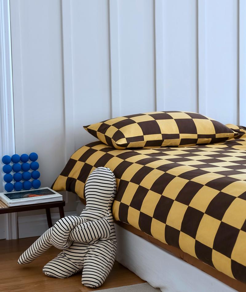 Checkerboard Plus Jersey Cotton Lightweight Bed Sheet