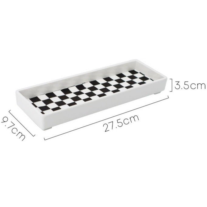 Checkerboard Rectangle Tray