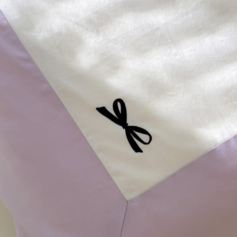 Cherry-Ribbon Print Bedding Set
