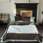 Cherry-Ribbon Print Bedding Set