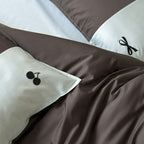 Cherry-Ribbon Print Bedding Set
