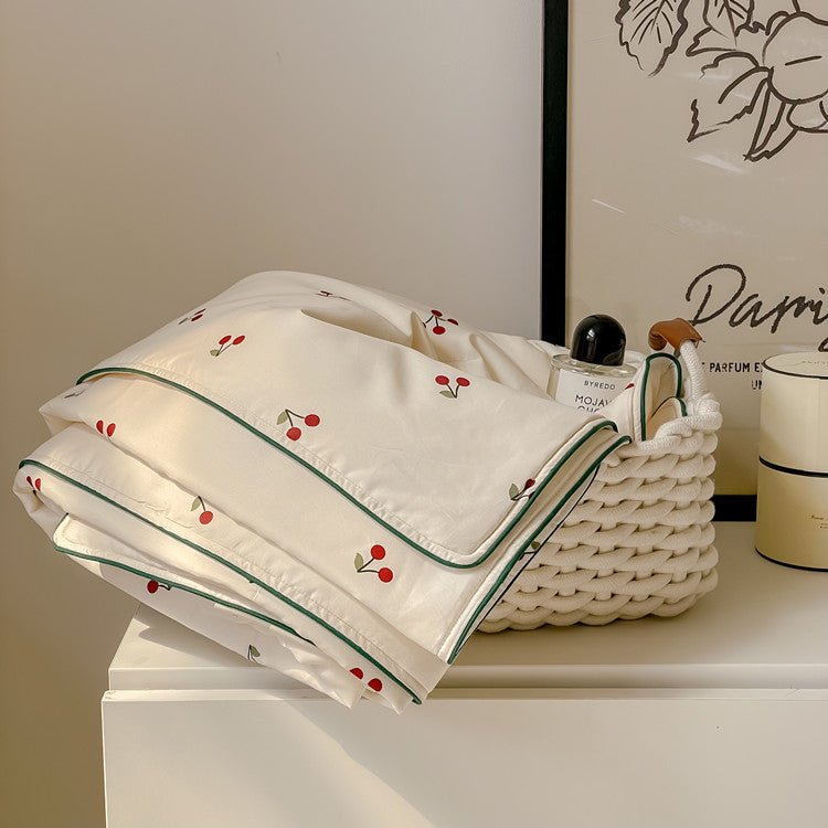 Cherry Summer Quilted Blanket