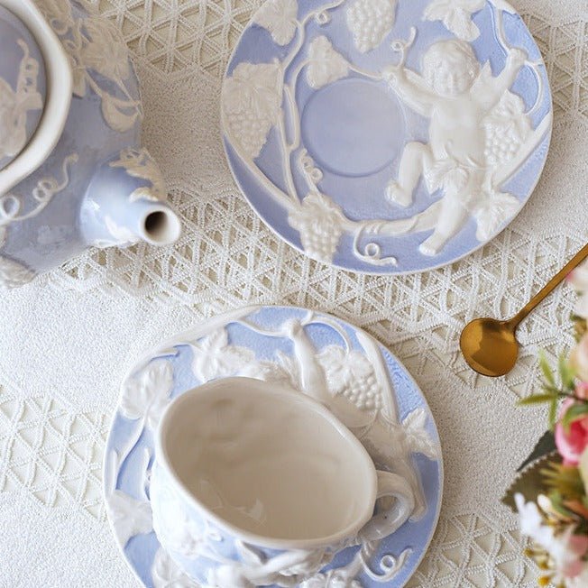 Cherub Teacup & Pot