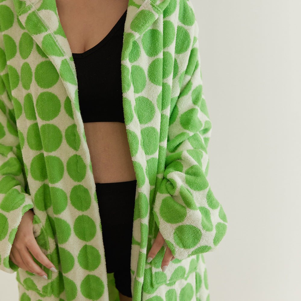 Polka Dots Plus Bathrobe Unisex Collection