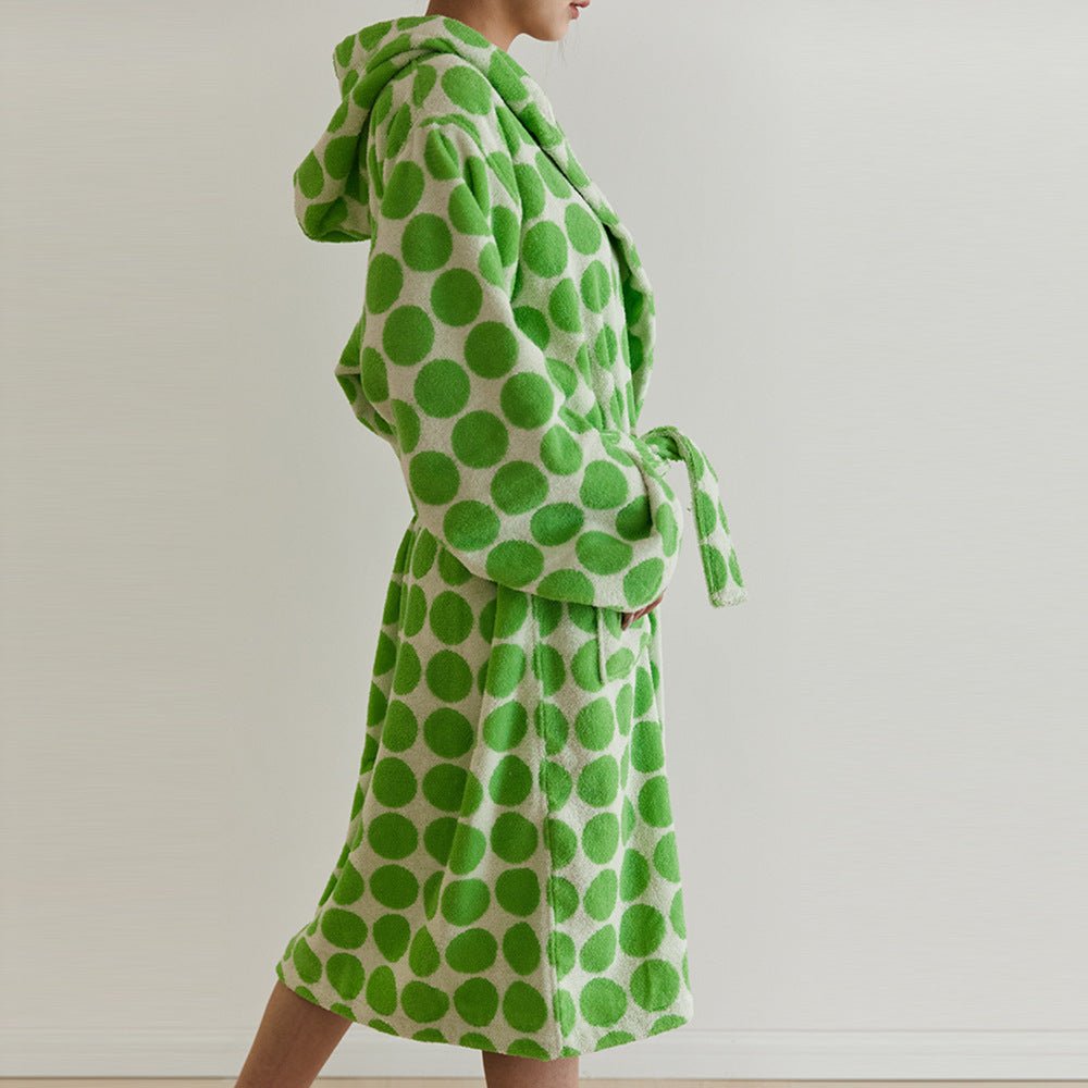 Polka Dots Plus Bathrobe Unisex Collection