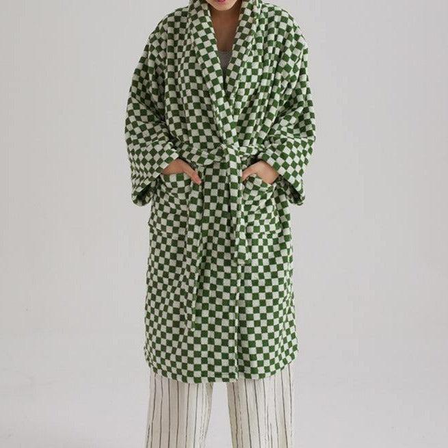 Classic Checkerboard Bathrobe Unisex Collection