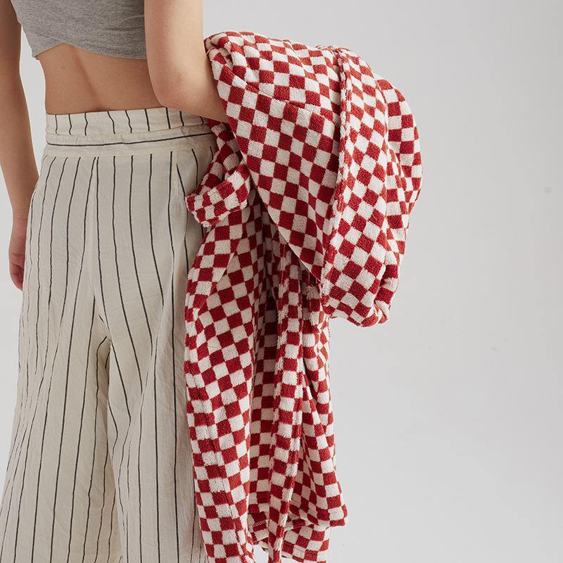 Classic Checkerboard Bathrobe Unisex Collection