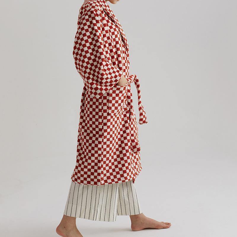 Classic Checkerboard Bathrobe Unisex Collection