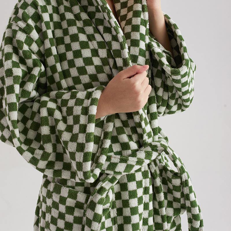 Classic Checkerboard Bathrobe Unisex Collection