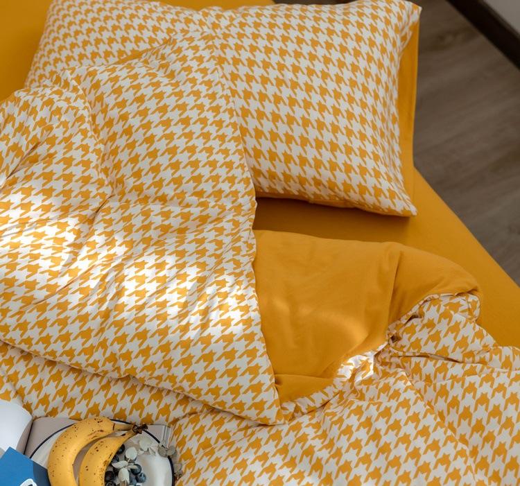 Classic Houndstooth Bedding Quilt Cover Set