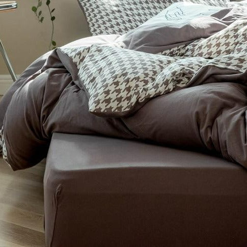 Classic Houndstooth Bedding Quilt Cover Set