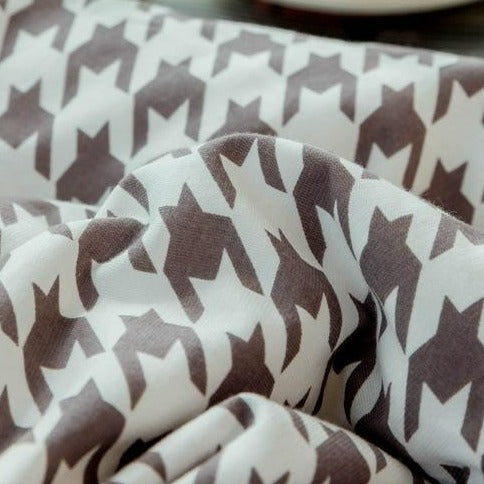Classic Houndstooth Bedding Quilt Cover Set