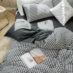 Classic Houndstooth Bedding Quilt Cover Set
