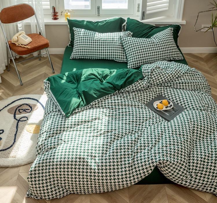 Classic Houndstooth Bedding Quilt Cover Set
