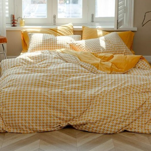 Classic Houndstooth Bedding Quilt Cover Set