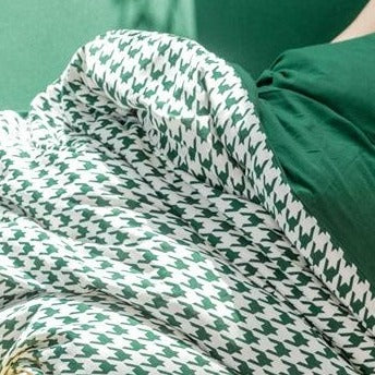 Classic Houndstooth Bedding Quilt Cover Set - FINAL SALE