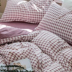 Classic Houndstooth Bedding Quilt Cover Set