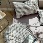 Classic Houndstooth Bedding Quilt Cover Set