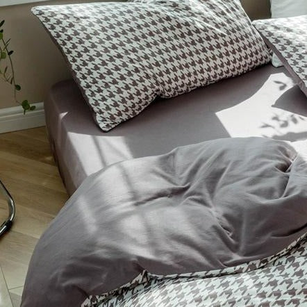 Classic Houndstooth Bedding Quilt Cover Set
