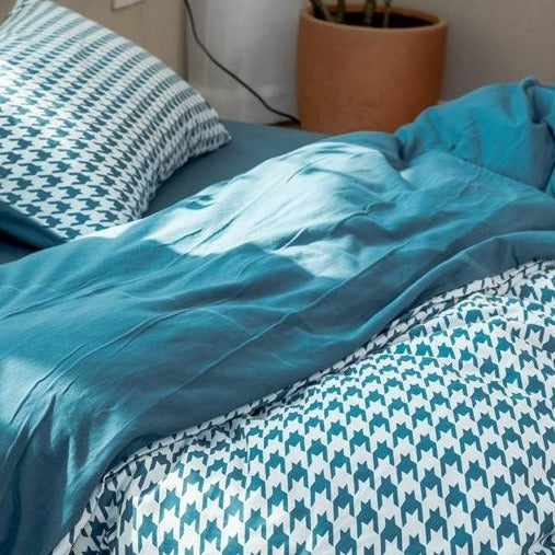 Classic Houndstooth Bedding Quilt Cover Set