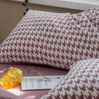Classic Houndstooth Bedding Quilt Cover Set