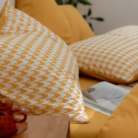 Classic Houndstooth Bedding Quilt Cover Set