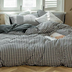 Classic Houndstooth Bedding Quilt Cover Set