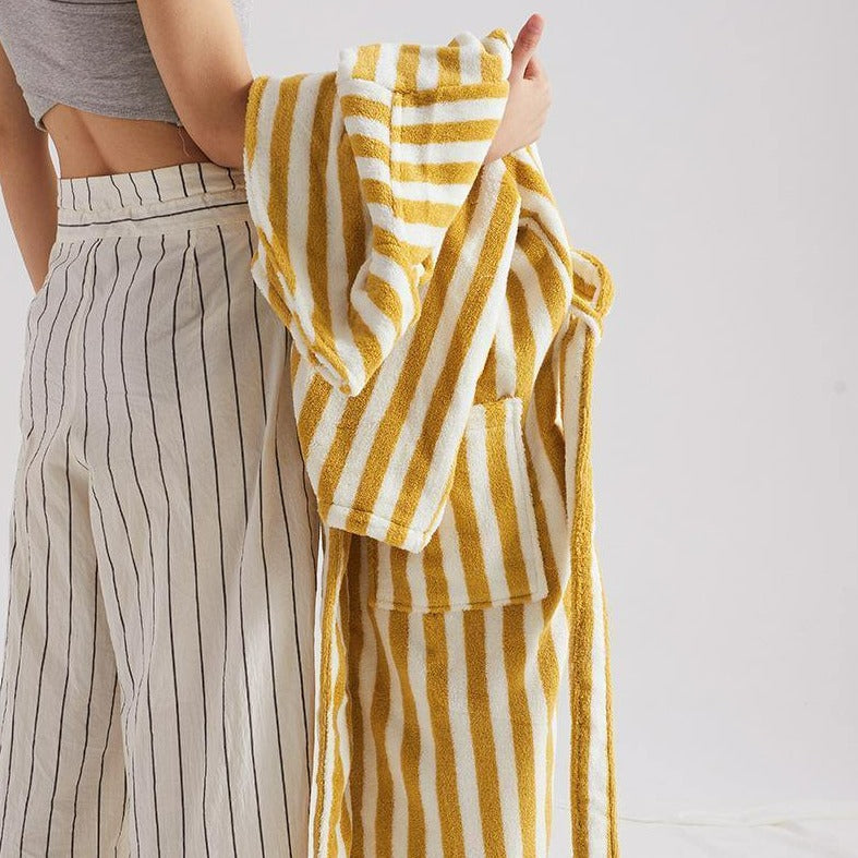 Beach Villa Striped Bathrobe Unisex - FINAL SALE