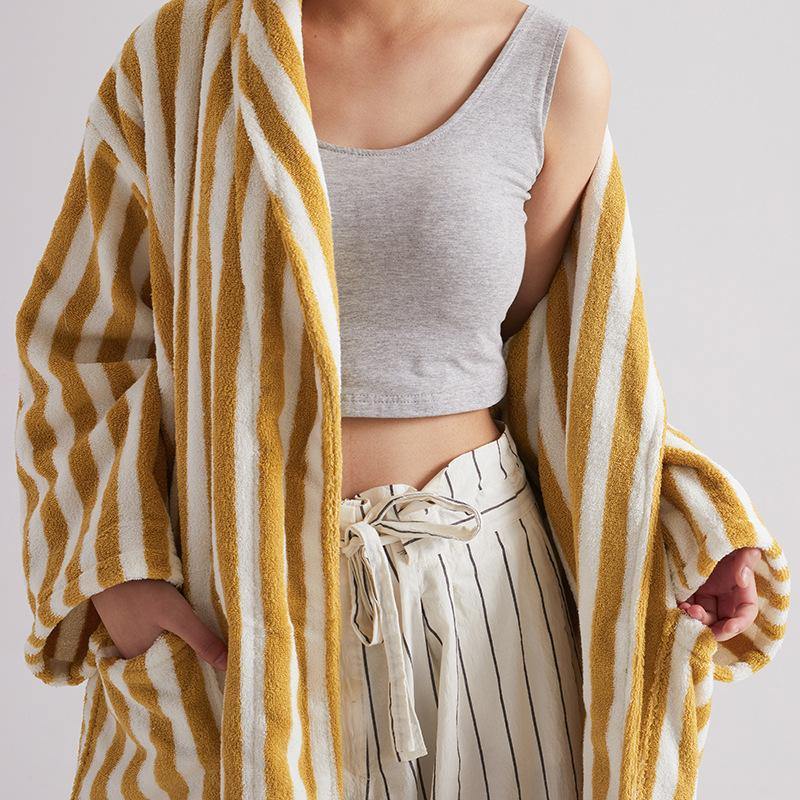 Beach Villa Striped Bathrobe Unisex - FINAL SALE