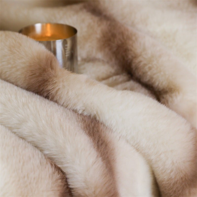 Coffee Stripe Blanket & Cushion