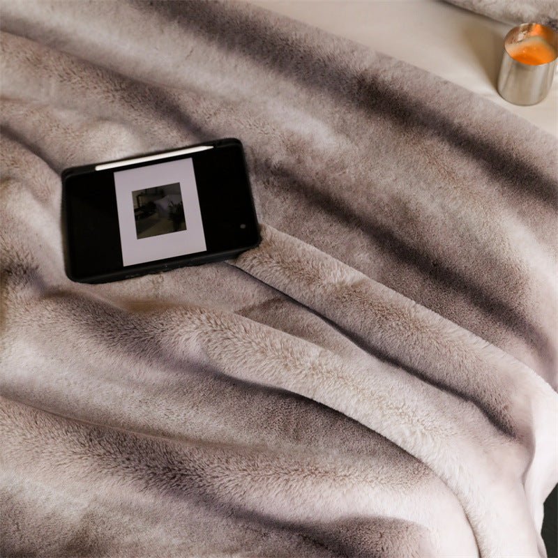 Coffee Stripe Blanket & Cushion