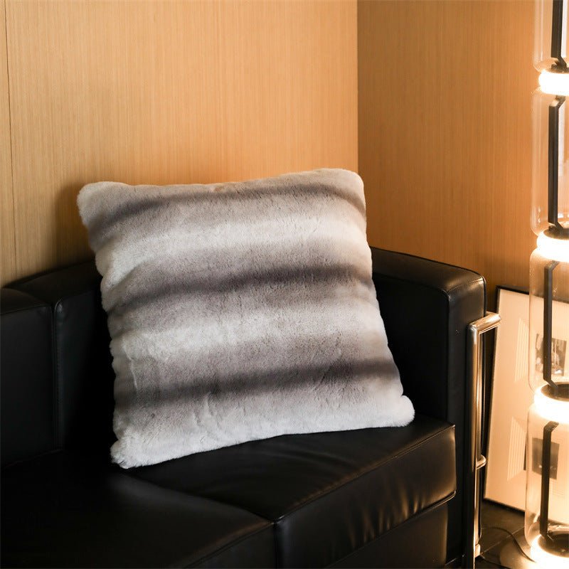 Coffee Stripe Blanket & Cushion