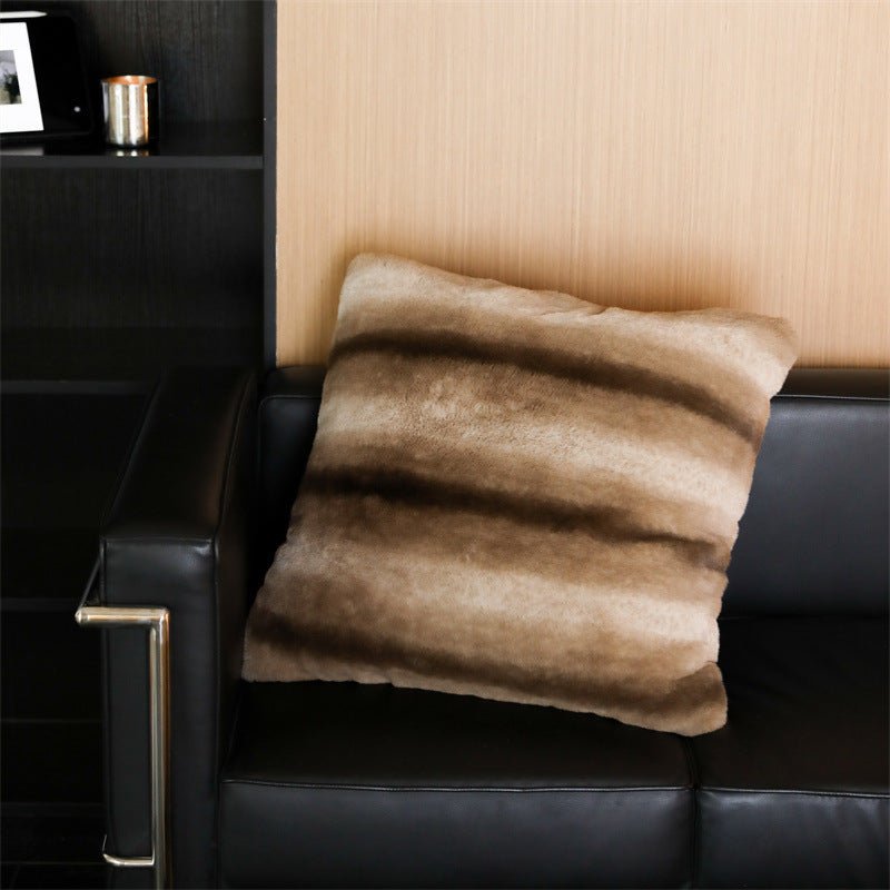 Coffee Stripe Blanket & Cushion