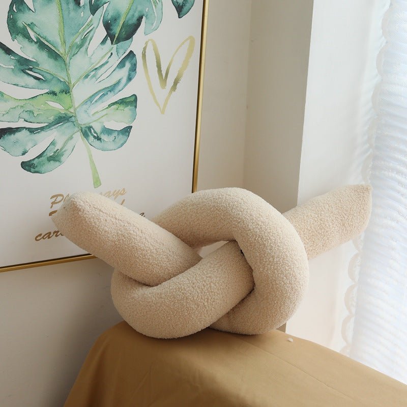 Coffee Time Knot Boucle Cushion