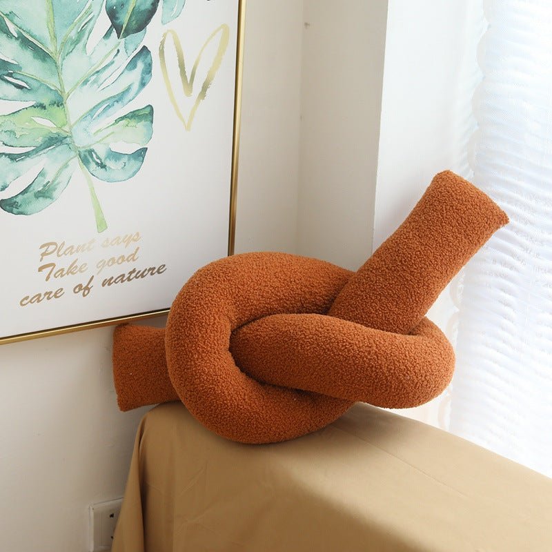 Coffee Time Knot Boucle Cushion