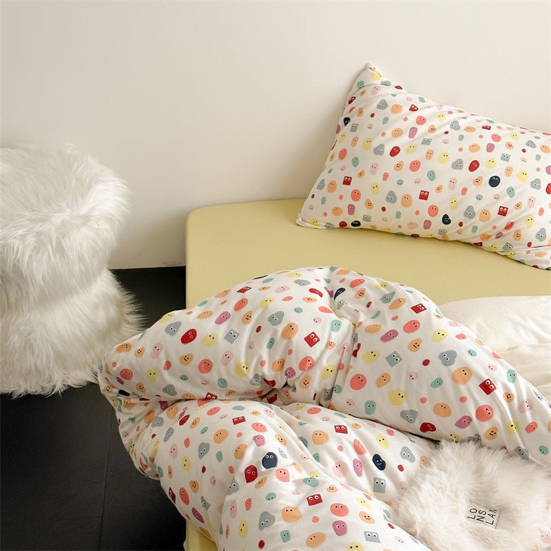 Colour Emoji Doodle Bedding Set