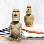Moai Tiki Stone Figurines